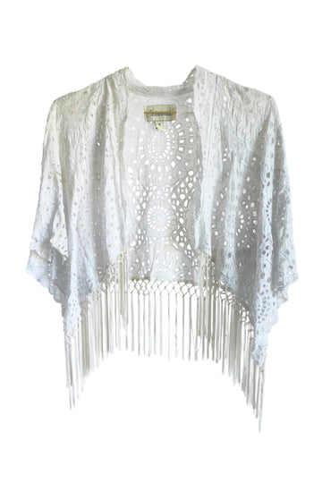 Vintage Eyelet & Fringe Top