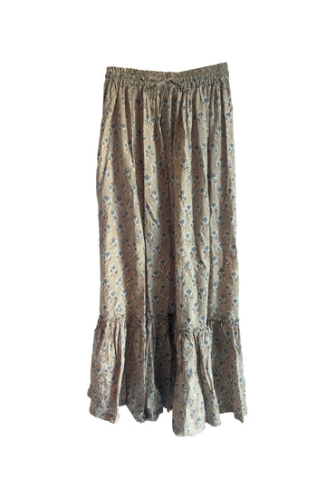 Archive Cotton Block Print Skirt