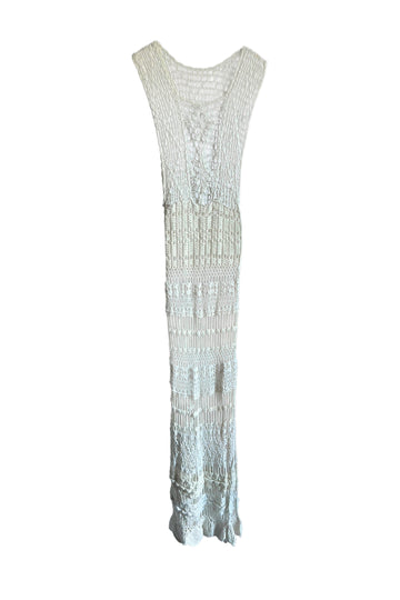 Vintage White Crotchet Dress