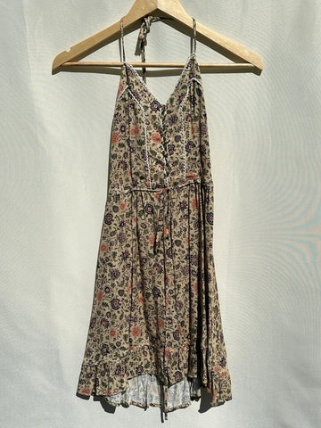 Vanessa Mooney Floral Halter Neck Dress M