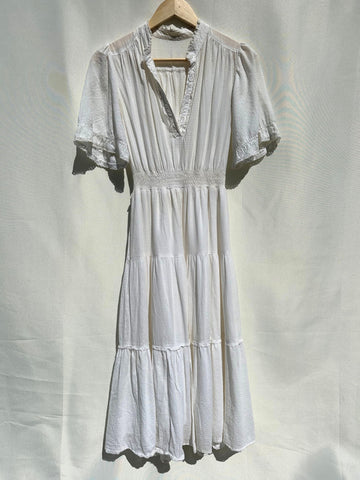 Vintage White Cotton 1950's Dress