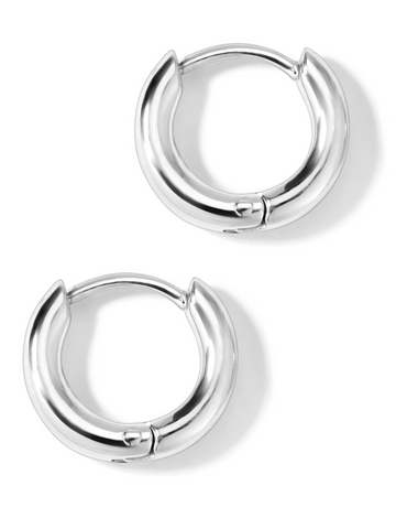 The Winnie Hoops - White Gold