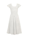 The Claudette Dress - White Crepe