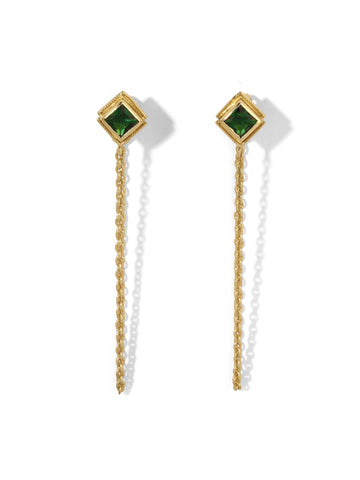 The Elvenia Earrings - Emerald