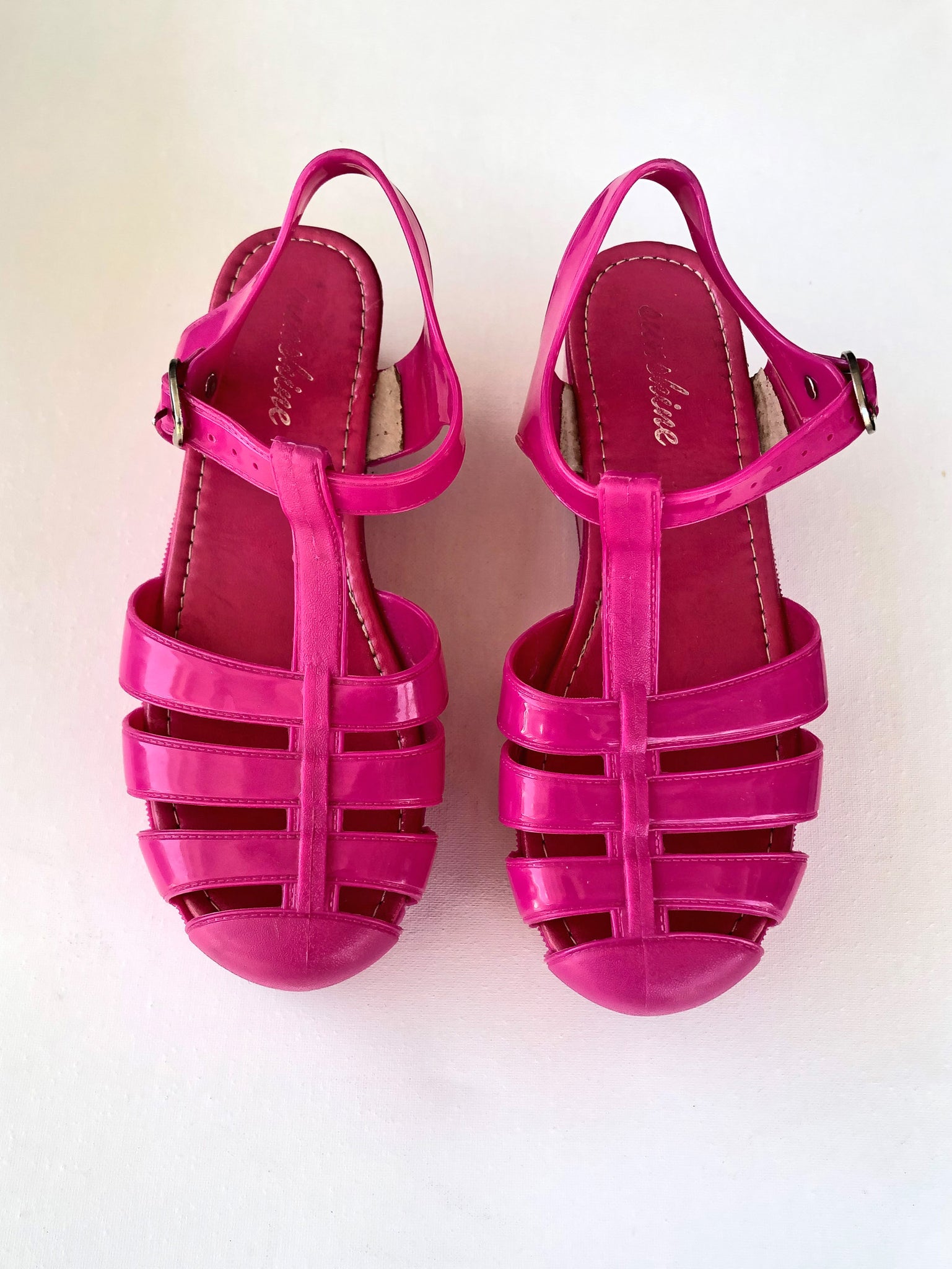 VINTAGE: Jelly Platform Shoes - Pink