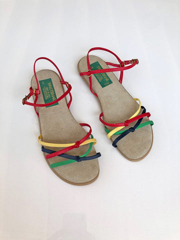 VINTAGE: Strappy Sandals - Multi