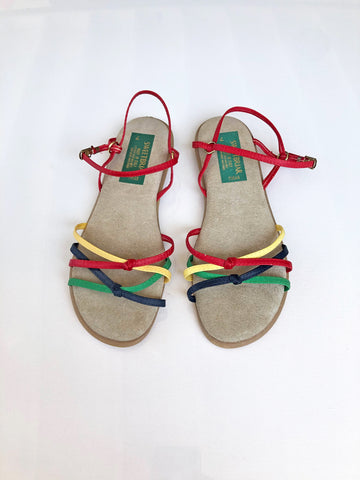 VINTAGE: Strappy Sandals - Multi