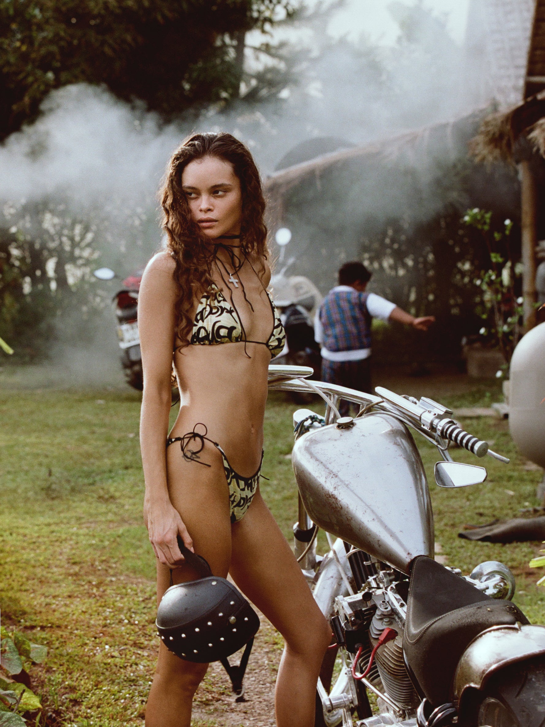 Vanessa Mooney - The Sadie Bikini Top - Swimwear - Brown / Nyl