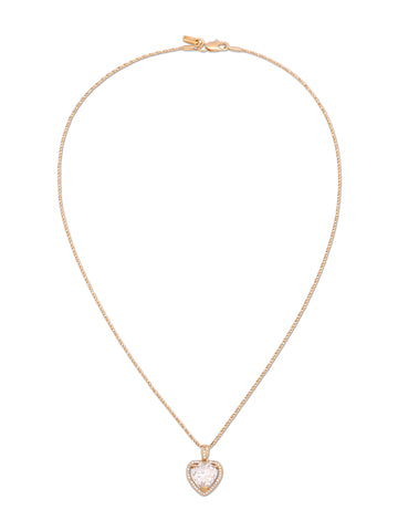 The Mini Heart Necklace - Crystal