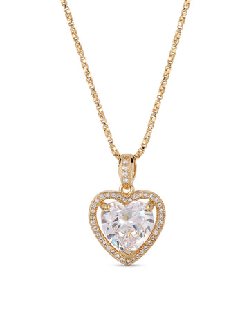 The Mini Heart Necklace - Crystal