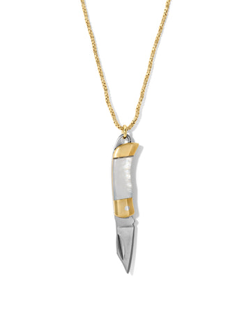 The Pocket Knife Necklace - Bone