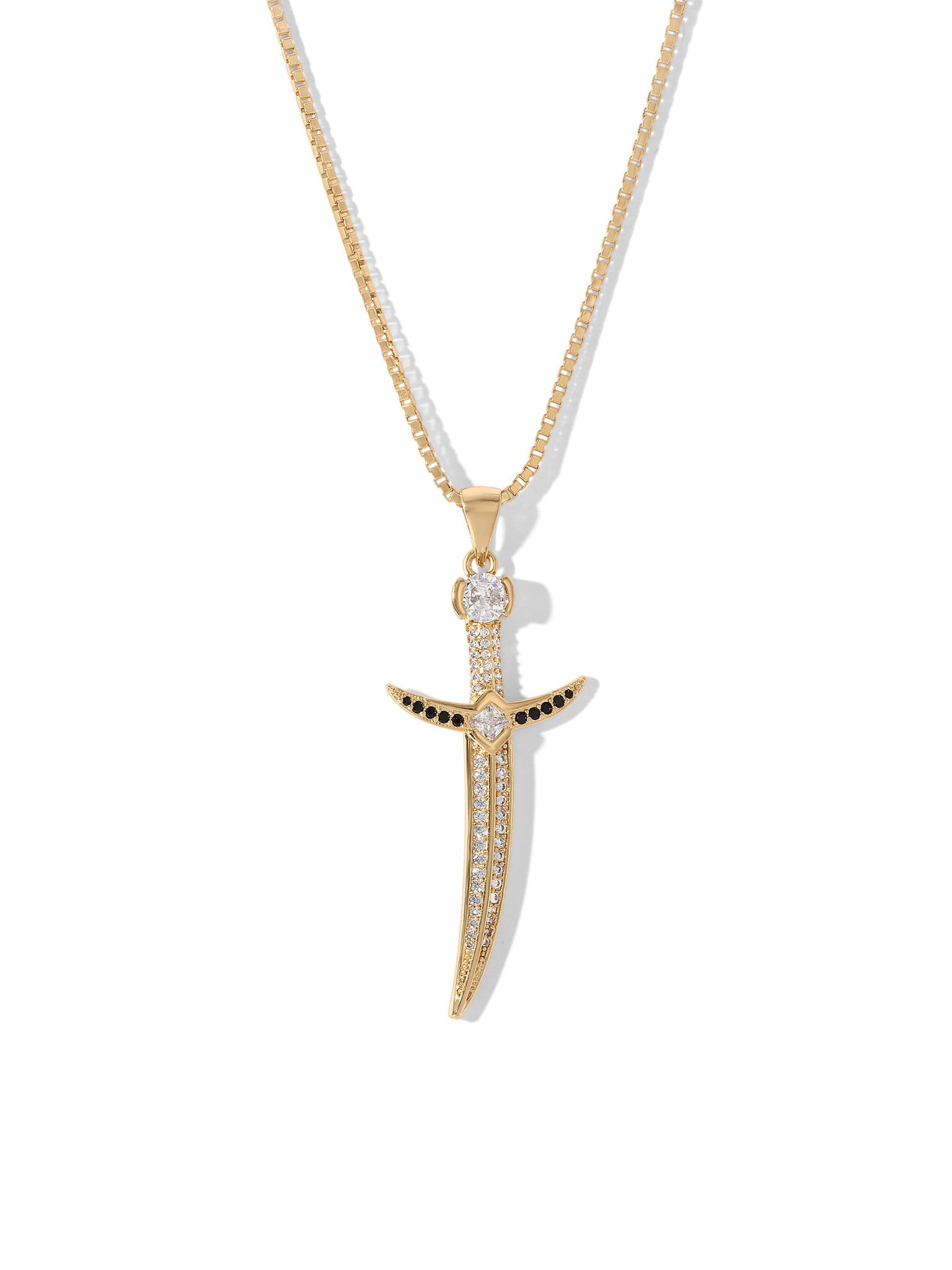 Amazon.com: Large Gold Dagger Pendant Gold Fill Necklace : Handmade Products