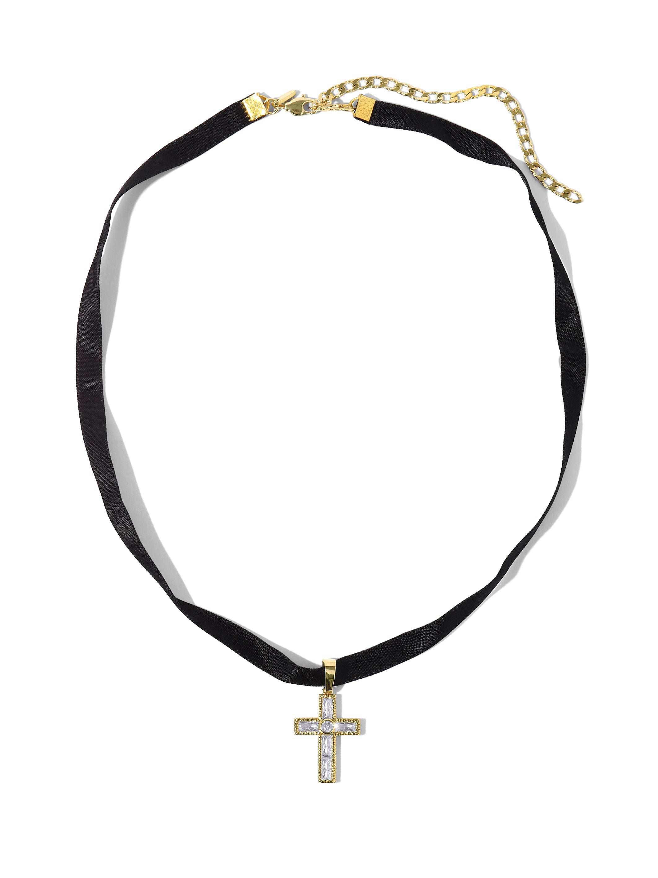 Buy Petite Side Style Cross Choker Necklace Gold Chain Jewelry Jesus  Christian Online in India - Etsy