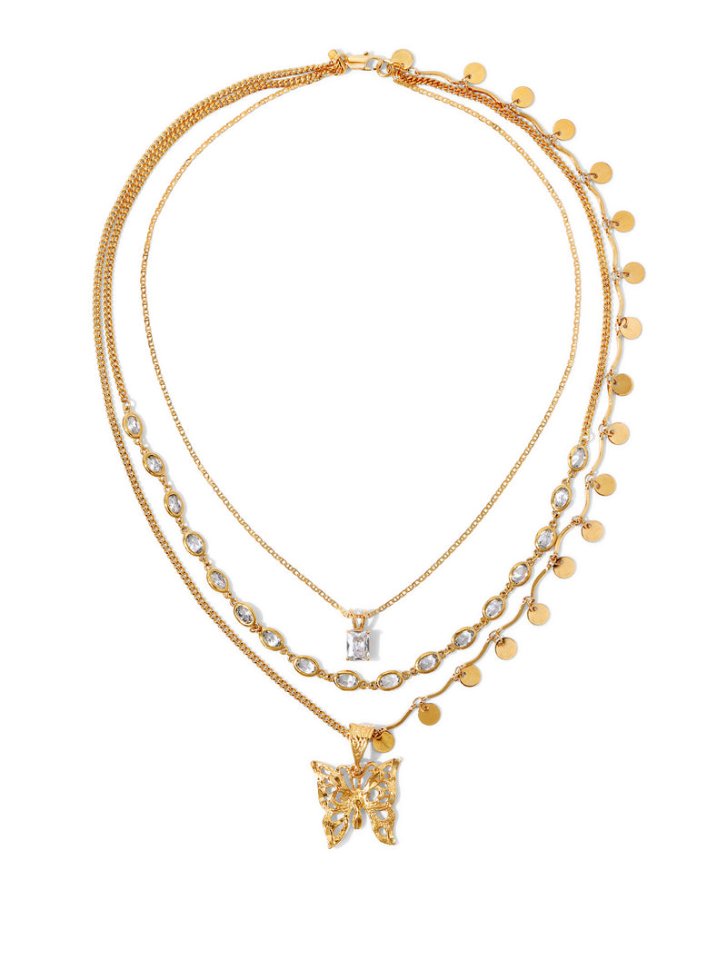 Louis Vuitton Triple Layer Charm Necklace