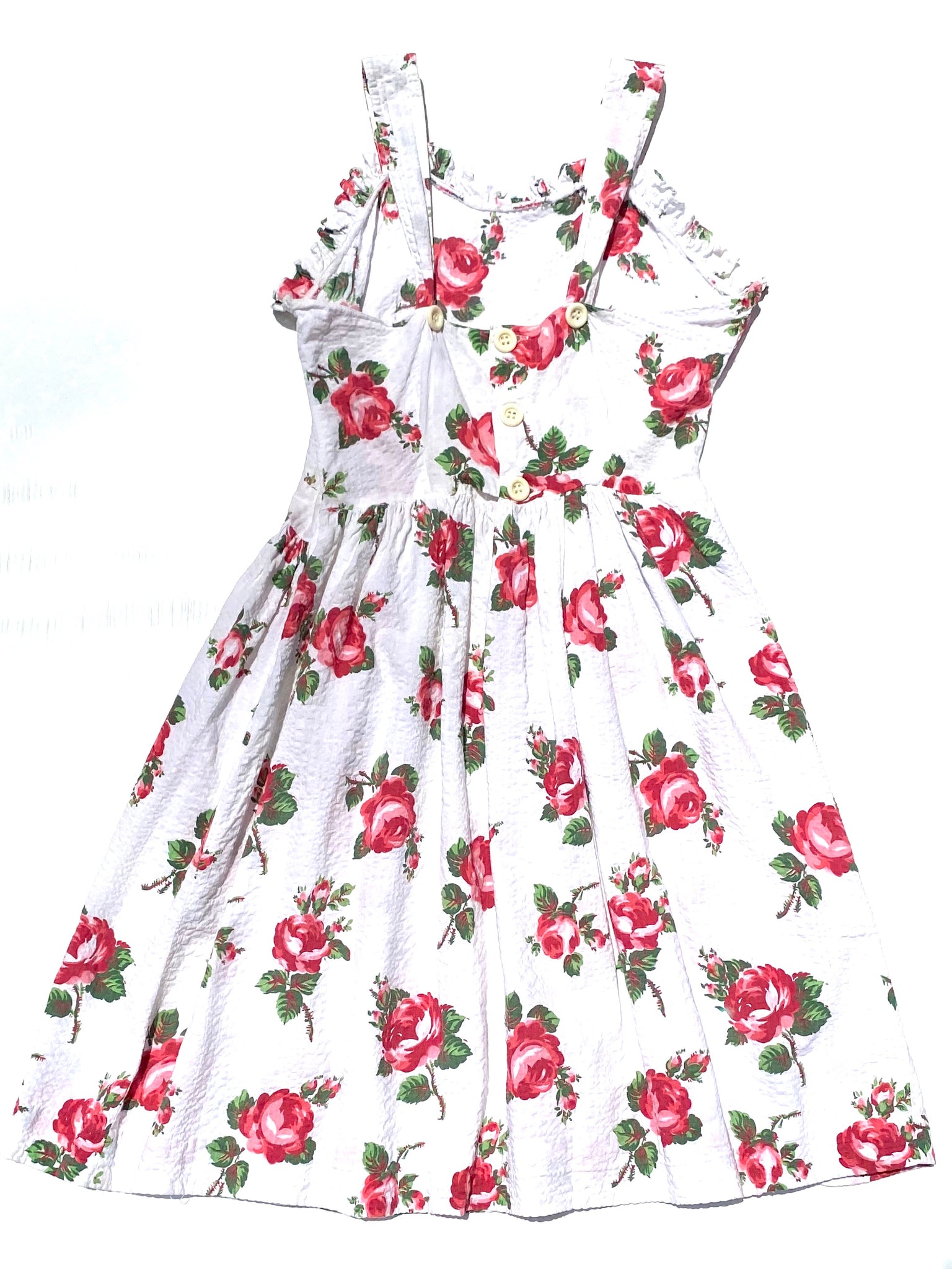 VINTAGE: Sun Dress - White Rose