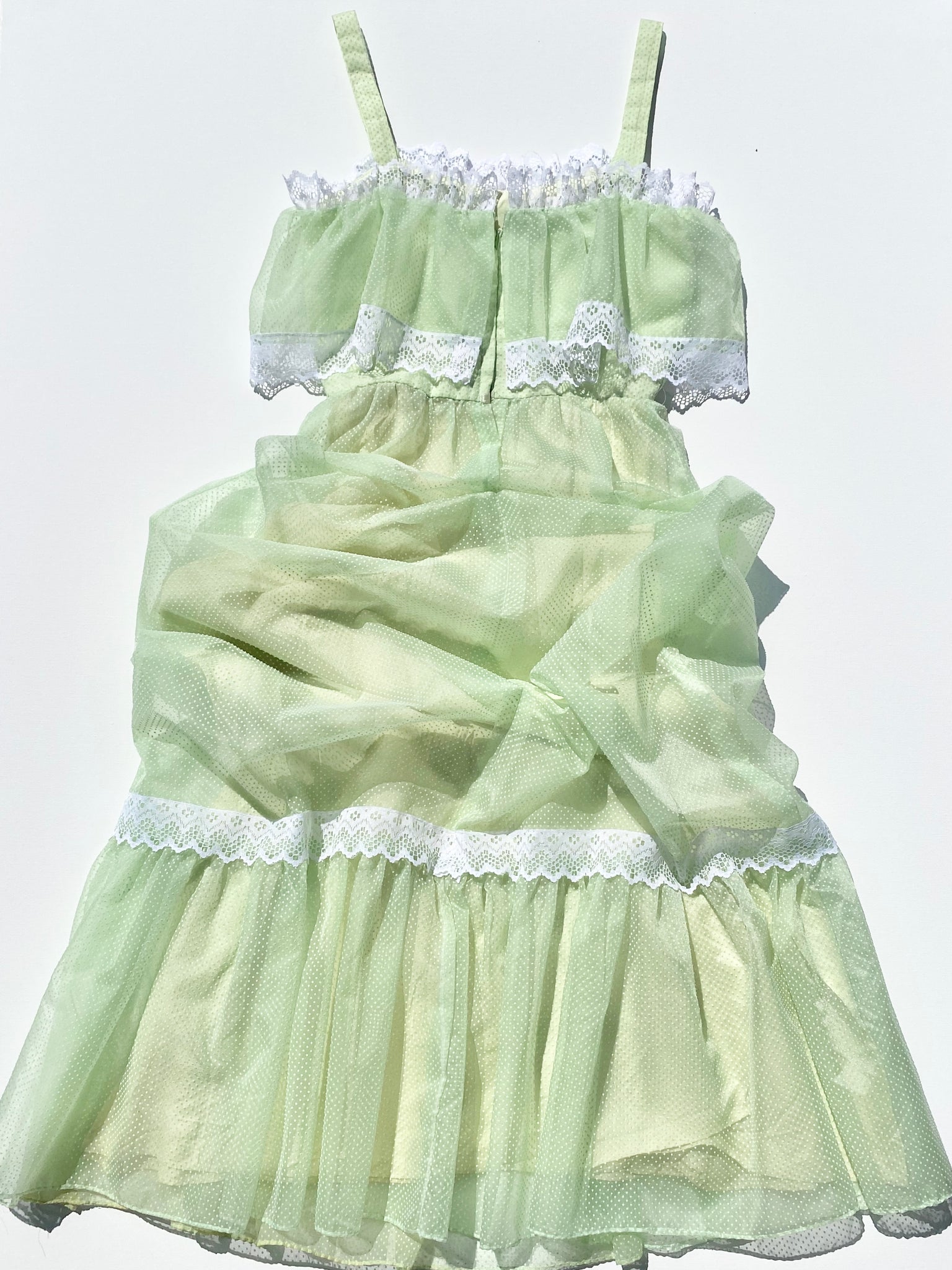 VINTAGE: Formal Dress - Pale Green