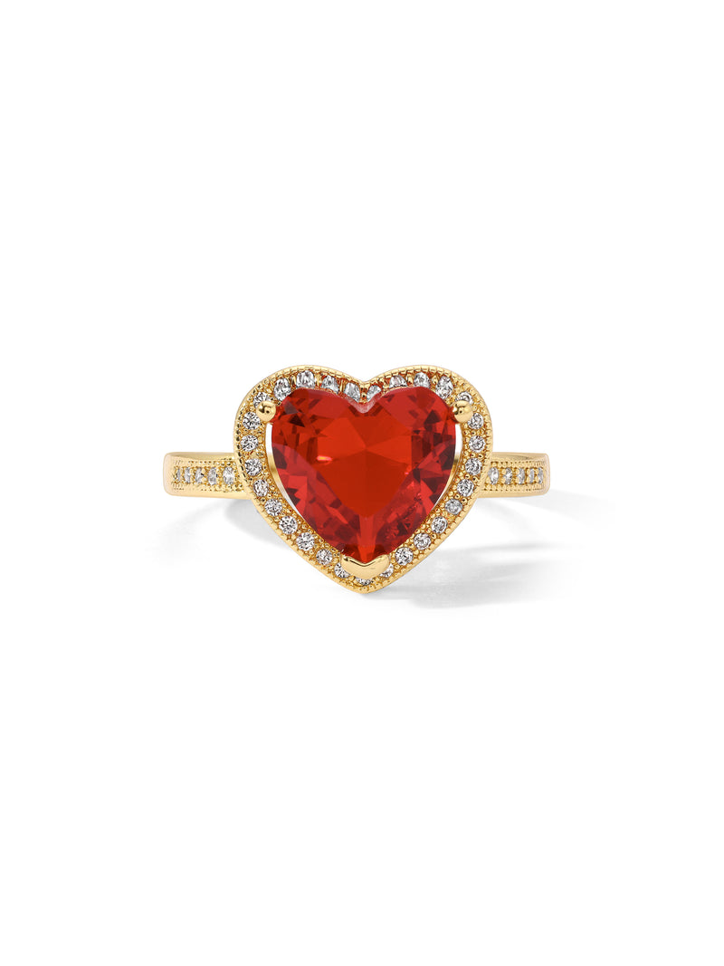 The Cherry Heart Ring Rings Ruby Cockta. Vanessa Mooney