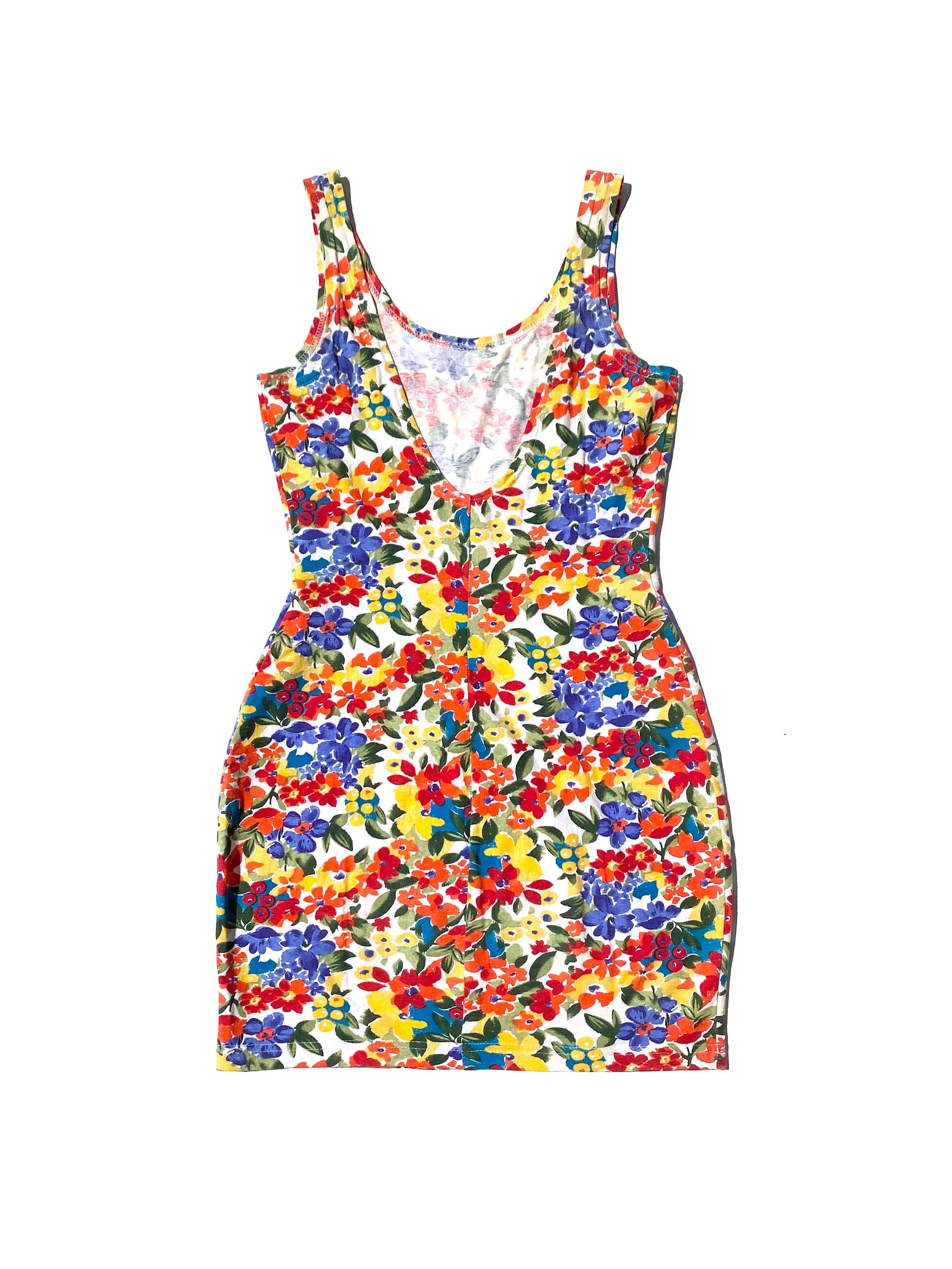 VINTAGE: Mini Dress - Bright Floral