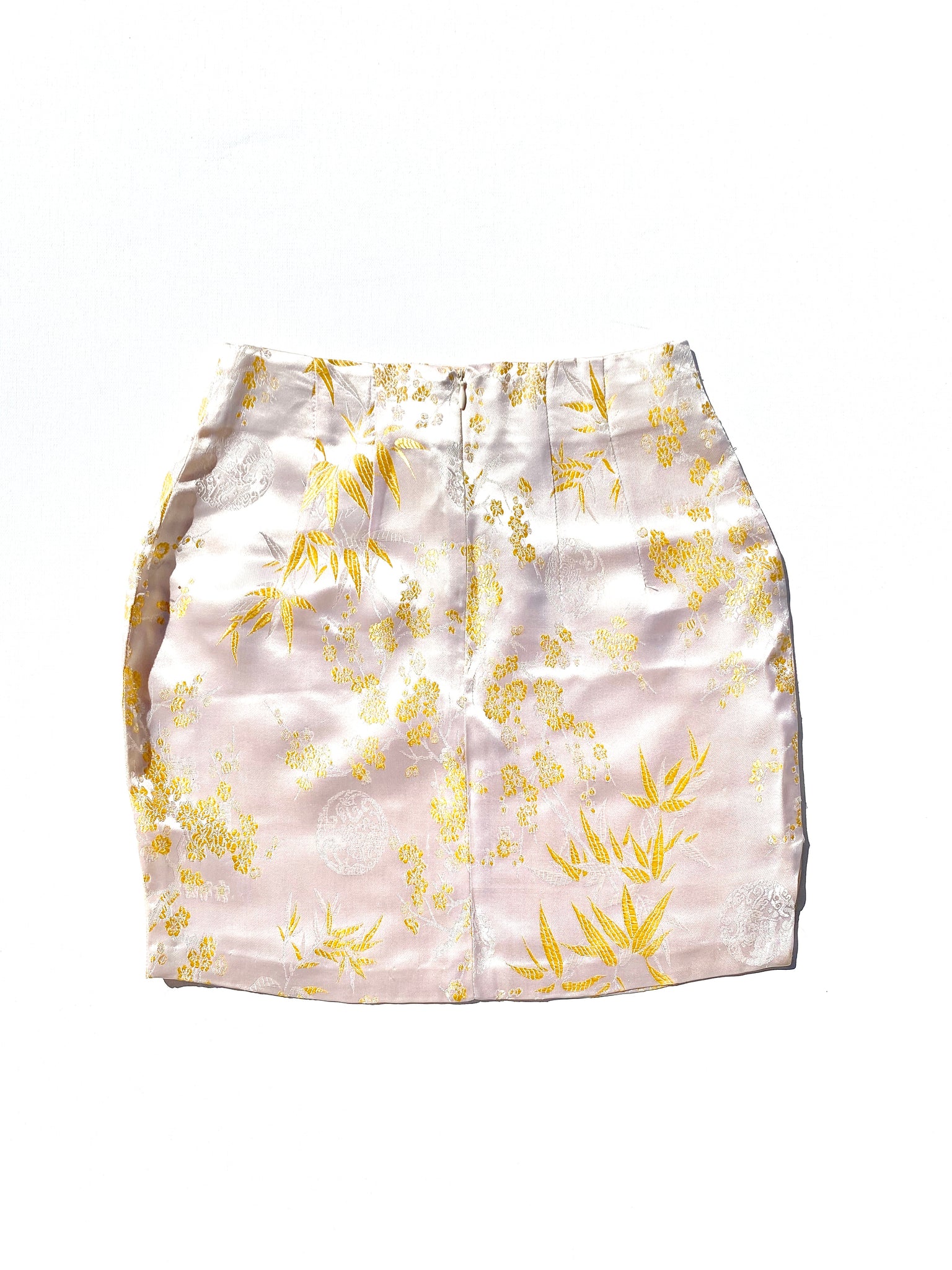 VINTAGE: Mini Skirt - Satin Print