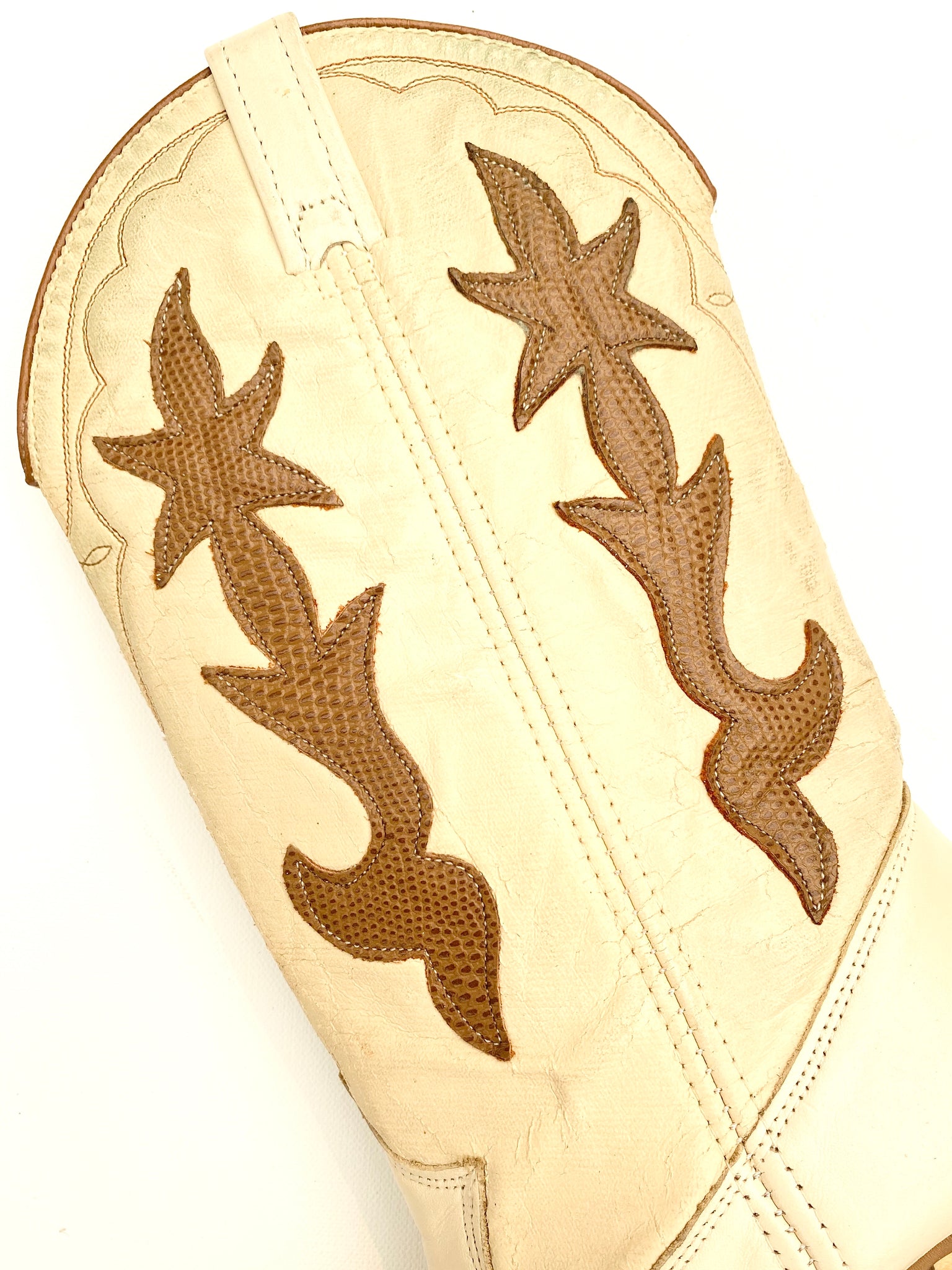 VINTAGE: Western Boots - Tan & Brown