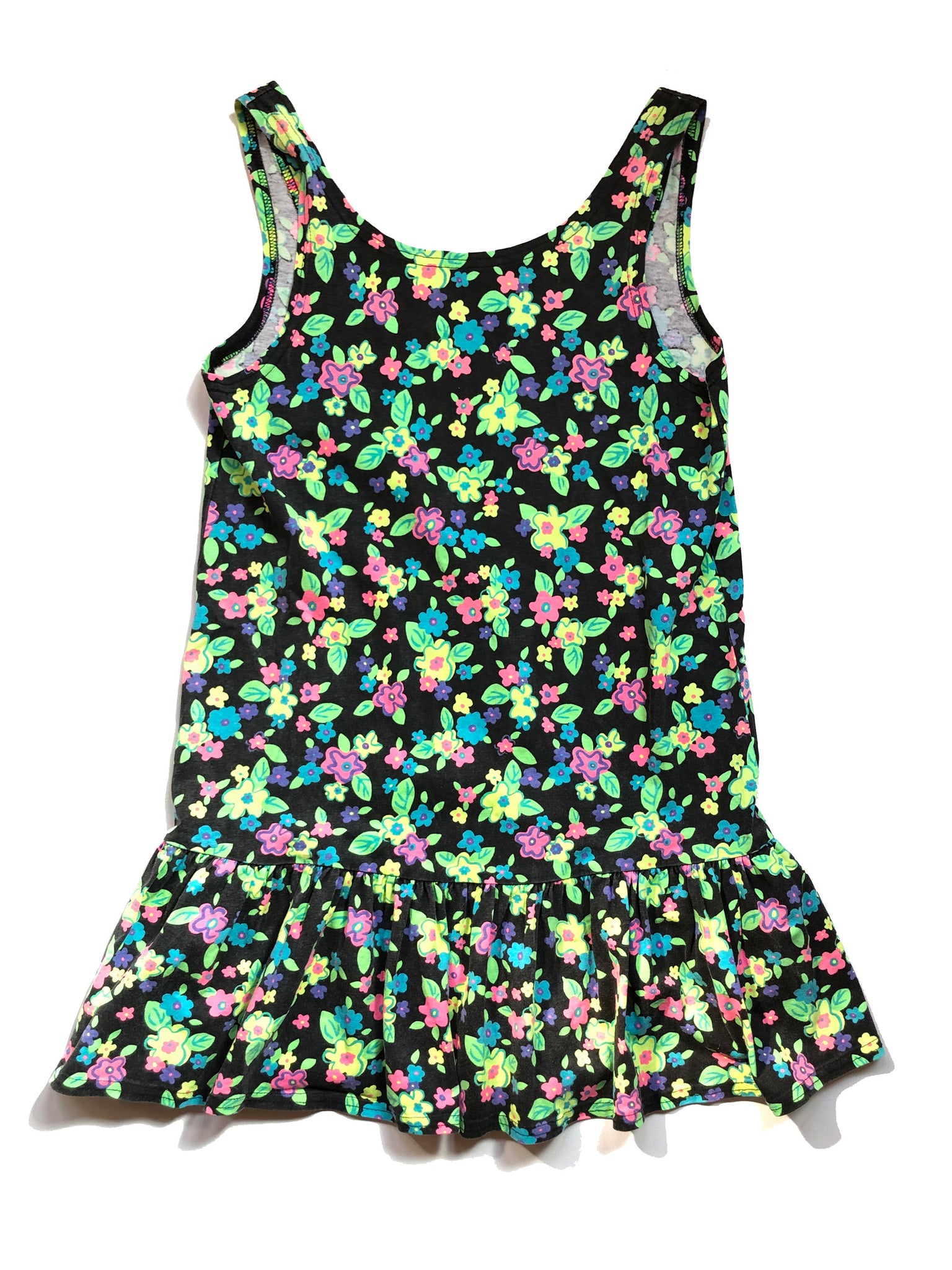 VINTAGE: Neon Floral Mini Dress