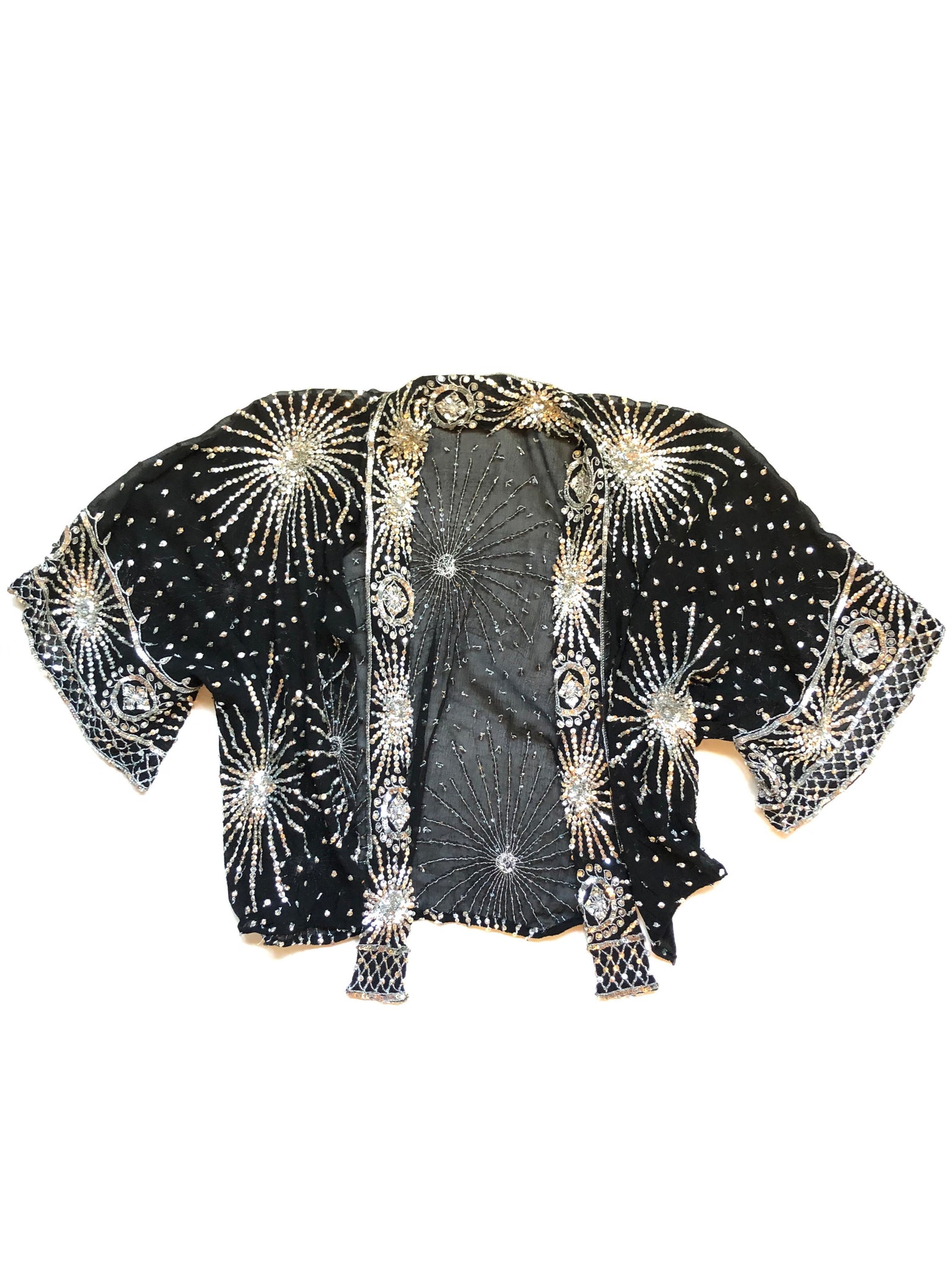 VINTAGE: Silver Sequined Jacket