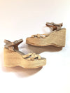 VINTAGE: Straw Platform Sandals