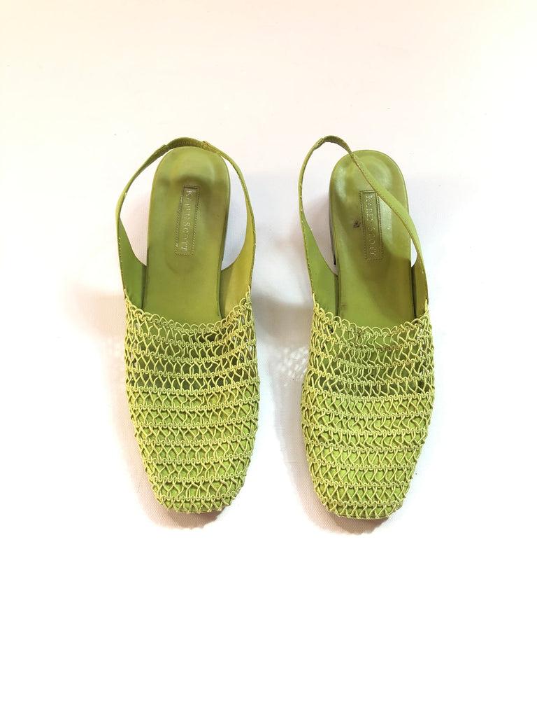Vanessa Mooney - VINTAGE: Lime Green Sandals - Vintage Items