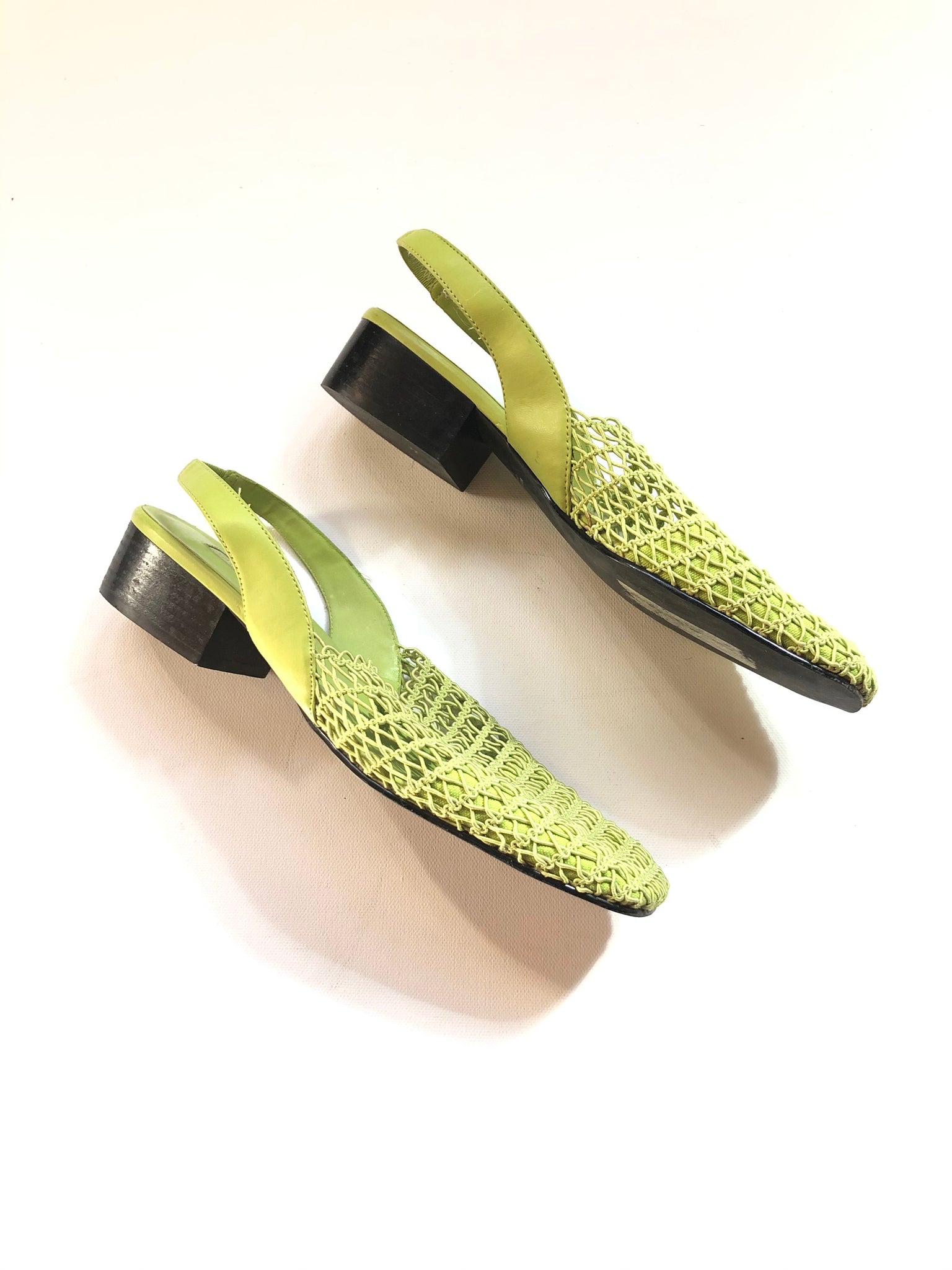 VINTAGE: Lime Green Sandals
