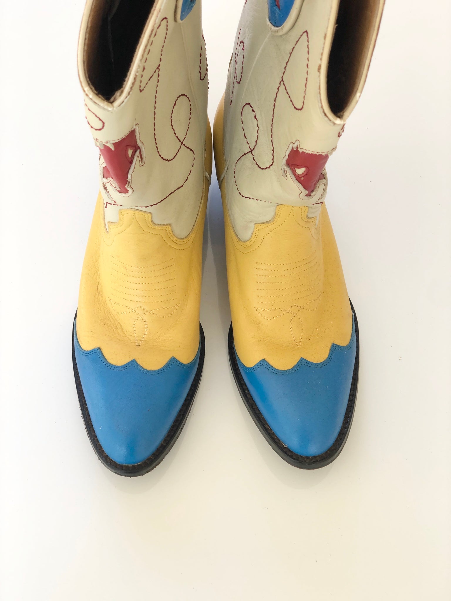 VINTAGE: Multi-Colored Rodeo Cowboy Boots