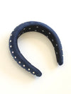 SAMPLE:  Blue Velvet Rhinestone Headband
