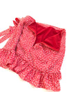 SAMPLE:  Red Floral Ruffle Wrap Skirt