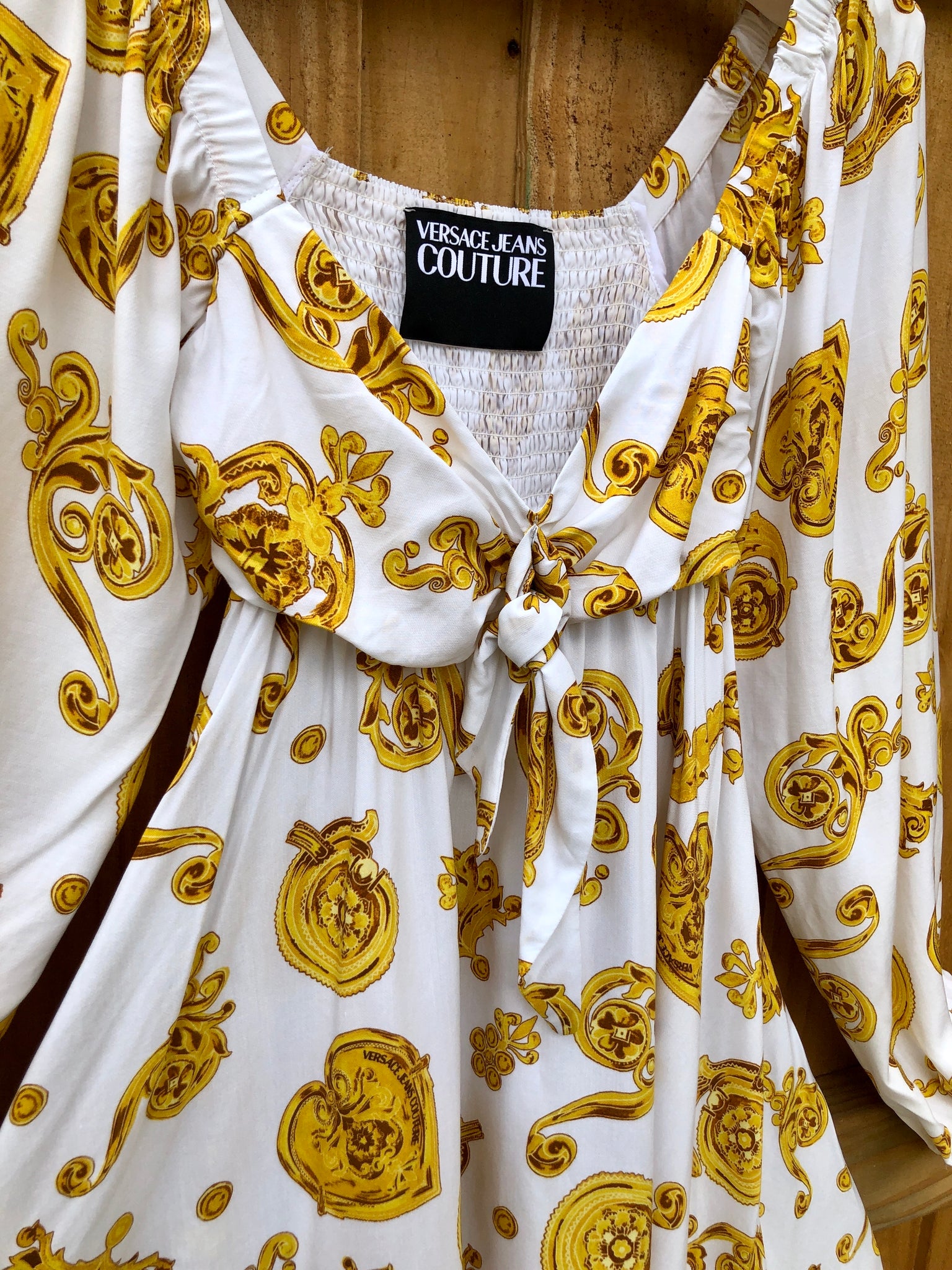 SAMPLE:  Gold Versace Baby Doll Dress