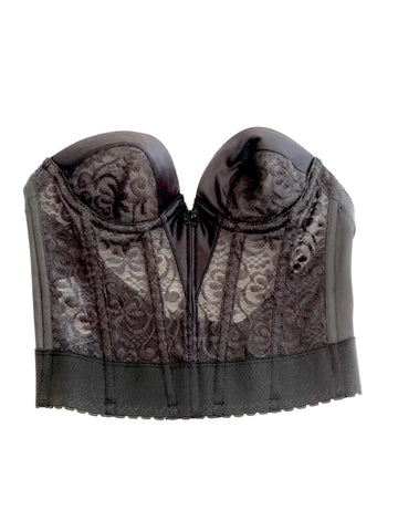 VINTAGE: Black Lace Bustier Top