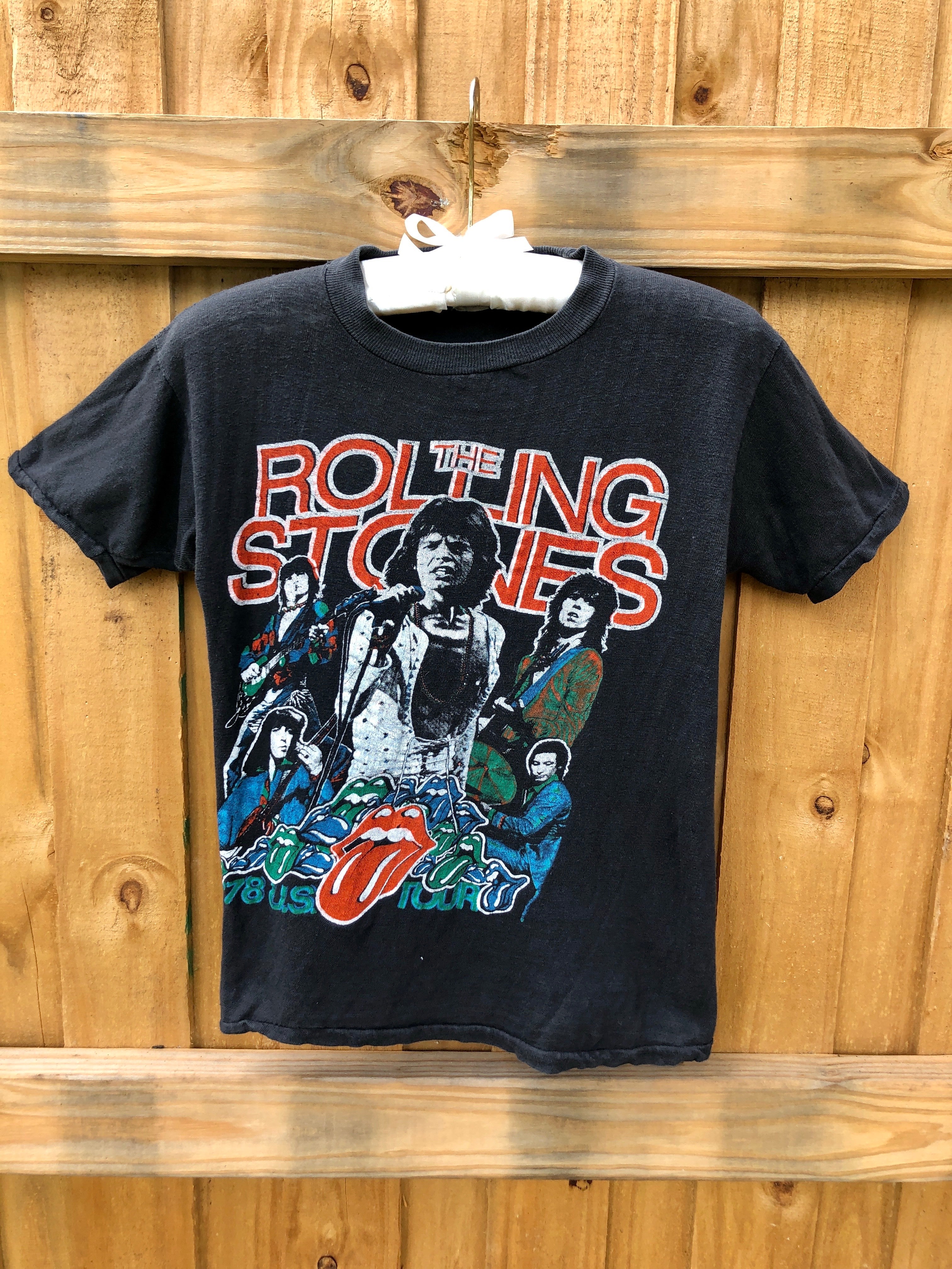 Vanessa Mooney VINTAGE Black Rolling Stones T Shirt Vintag