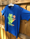 VINTAGE: Blue Neon Graphic T-Shirt