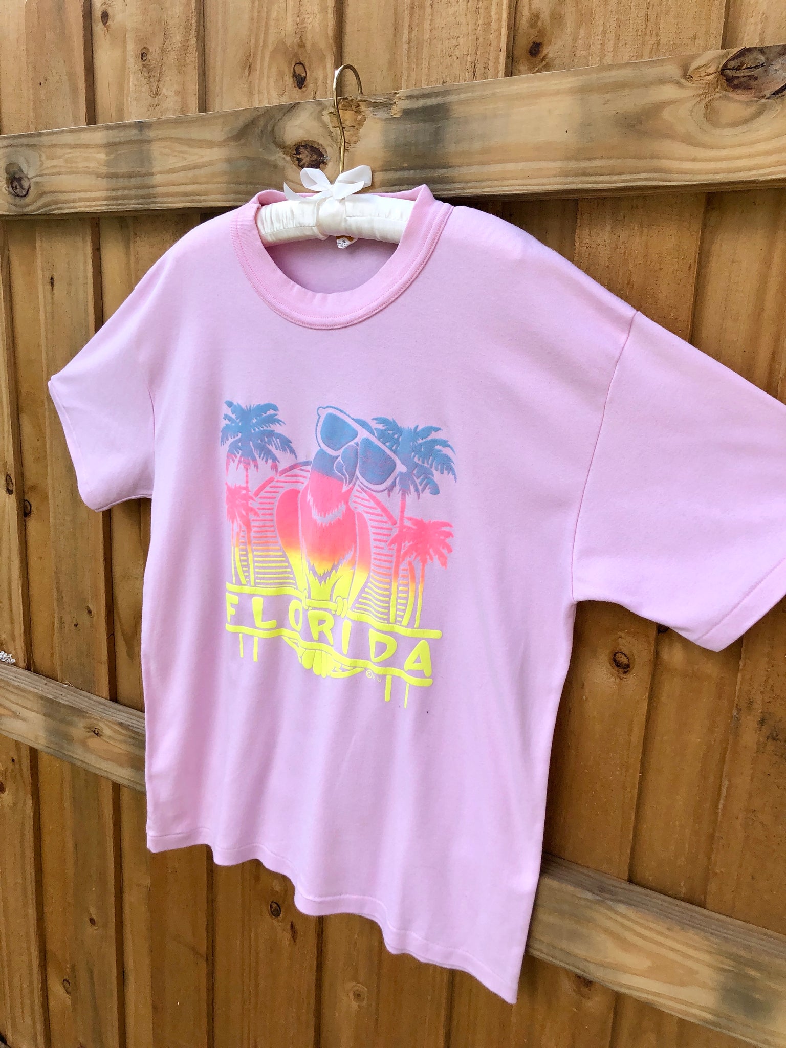 VINTAGE: Baby Pink Florida T-Shirt