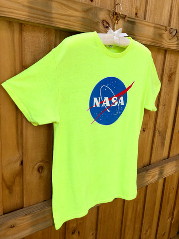 VINTAGE: Neon Yellow NASA T-Shirt