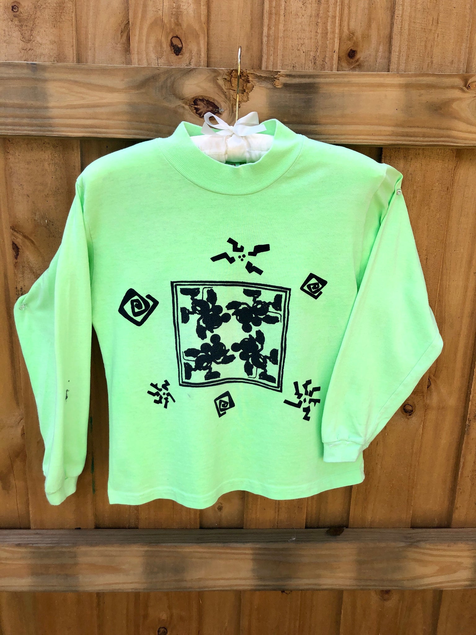 VINTAGE: Green '90s Cropped Sweatshirt