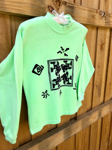 VINTAGE: Green '90s Cropped Sweatshirt