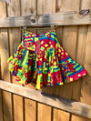 SAMPLE:  Neon Geometric Ruffle Skirt