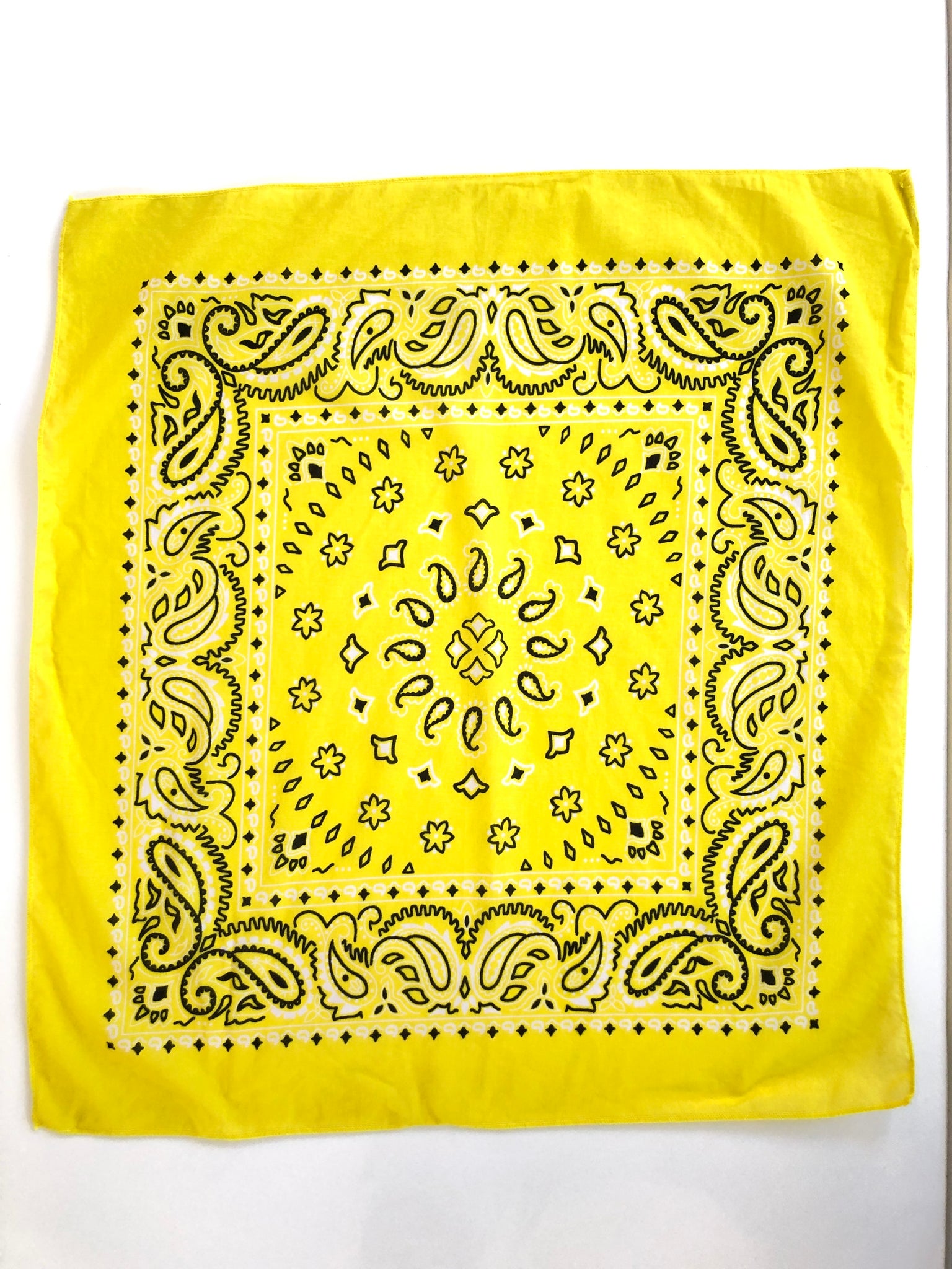 VINTAGE: Cotton Bandana - Yellow