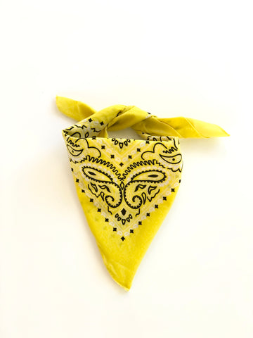 VINTAGE: Cotton Bandana - Yellow