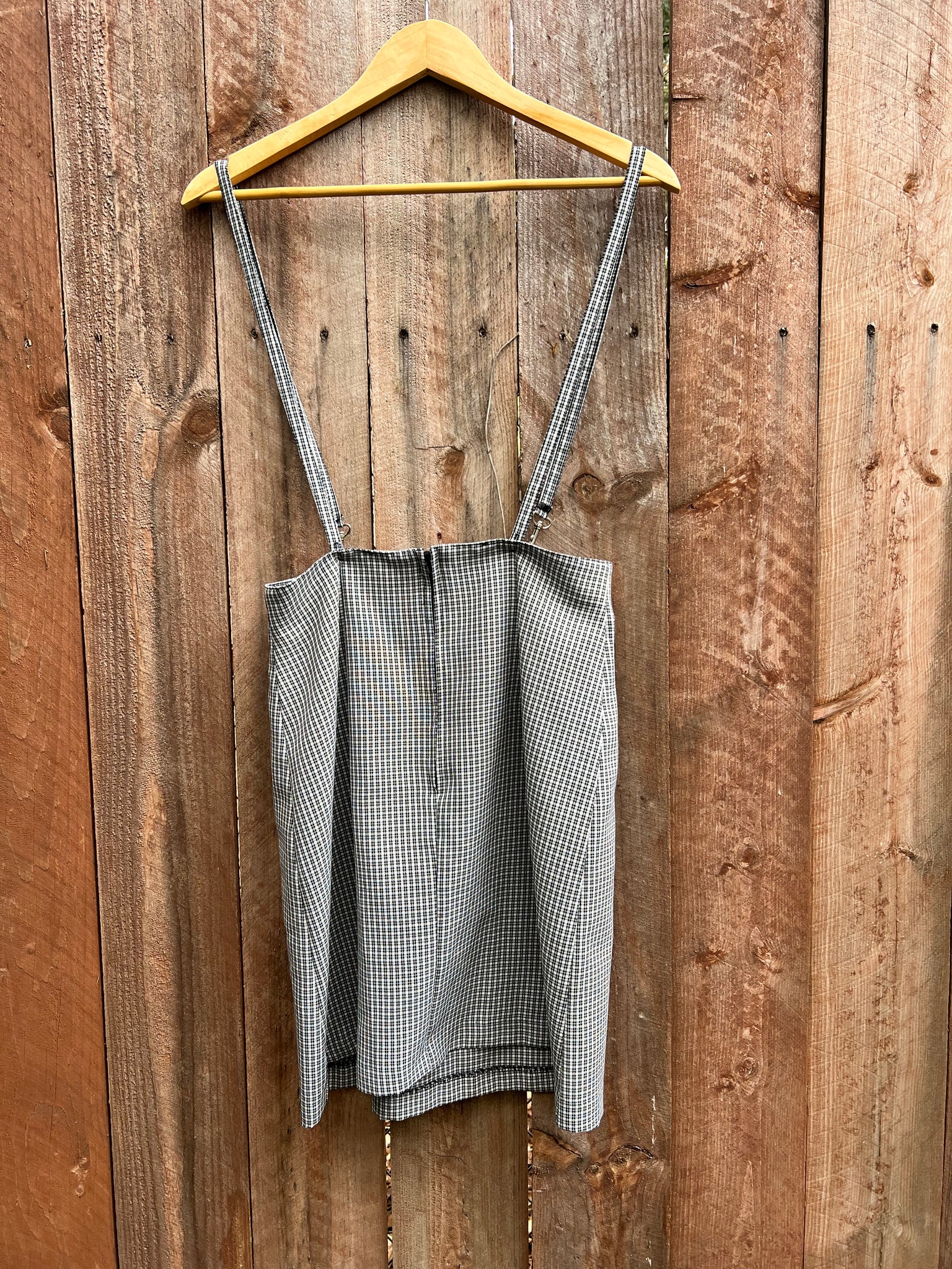 VINTAGE: Plaid Suspender Mini Dress