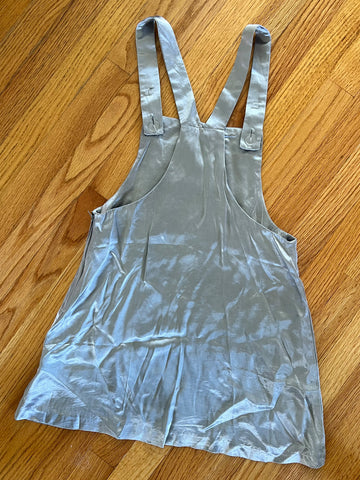 VINTAGE: Silver Satin Overall Dress