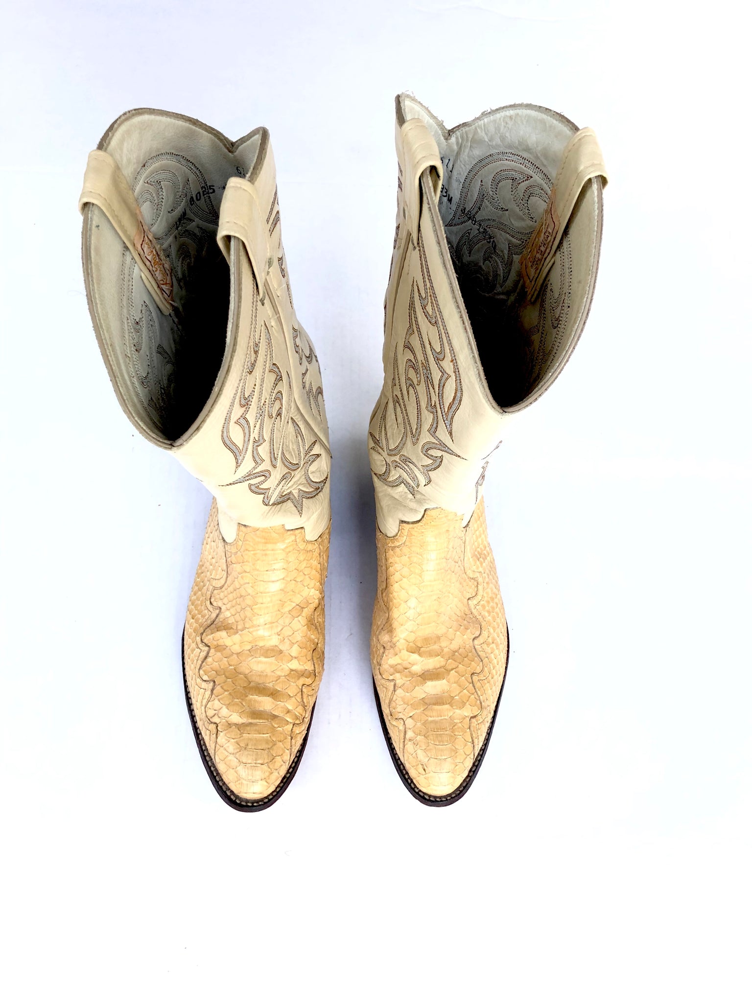 VINTAGE: Larry Mahan’s Snakeskin & Leather Cowboy Boots