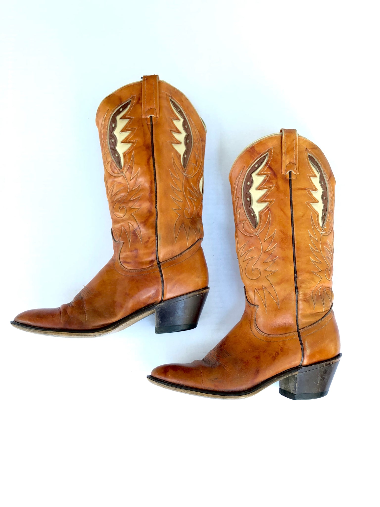 VINTAGE: Western Leather Cowboy Boots