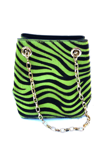 Vintage: Rixo Green Zebra Purse