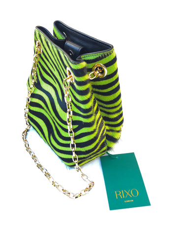 Vintage: Rixo Green Zebra Purse